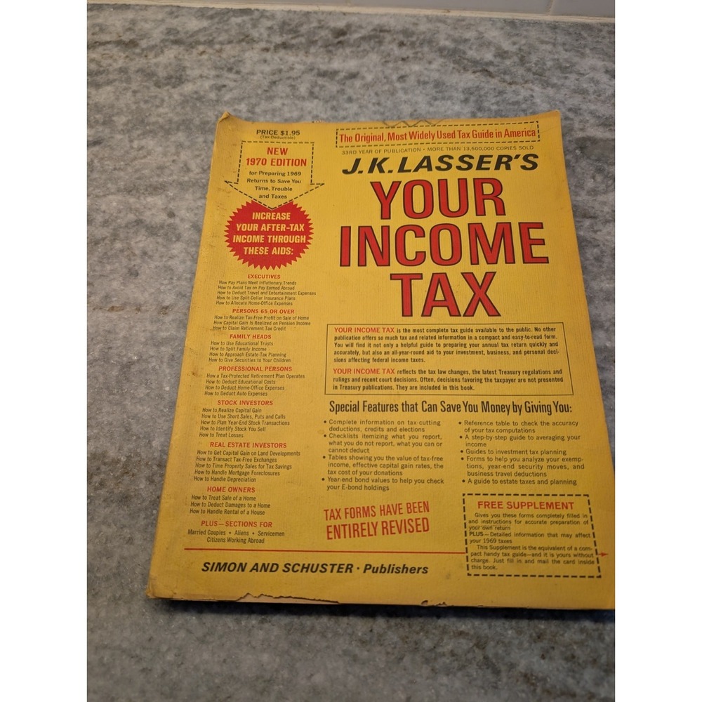 J.K. Lasser's Your Income Tax Guide Book 1970 Edition - Picture 2 of 11